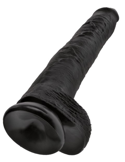 Dildo z przyssawką czarne 35cm King Cock