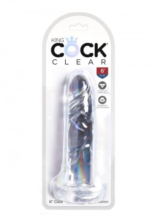 Dildo Z Przyssawką Bezbarwne 18,4 cm-King Cock