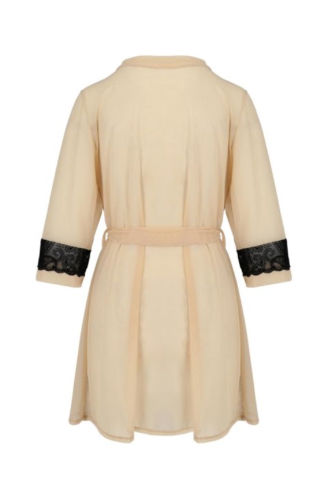 Bielizna-DAISY PEIGNOIR beige S/M