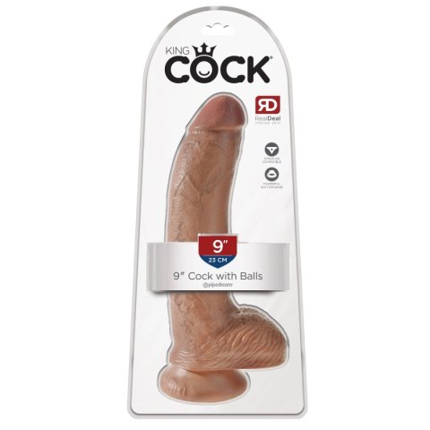 Dildo realistyczne naturalne 23cm King Cock Pipedream