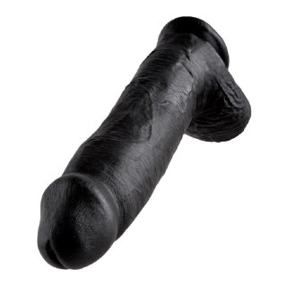 Dildo realistyczne czarne 31cm King Cock Pipedream