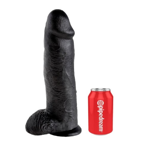 Dildo realistyczne czarne 31cm King Cock Pipedream