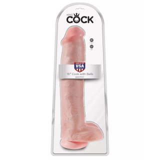 Dildo realistyczne cieliste 38cm King Cock Pipedream