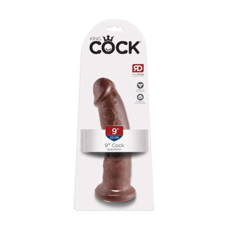 Dildo realistyczne brązowe 23cm King Cock Pipedream