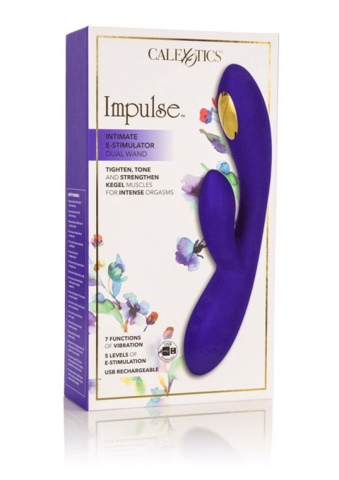 Potężny Wibrator Króliczek Wand Silikon Medyczny Ultra Cichy Błękitny - Estim Dual Wand Blue