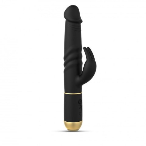 Wibrator Króliczek 3w1 Z Ruchomą Główką Czarno-Złoty - DORCEL FURIOUS RABBIT 2.0