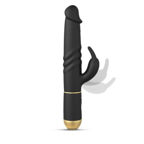 Wibrator Króliczek 3w1 Z Ruchomą Główką Czarno-Złoty - DORCEL FURIOUS RABBIT 2.0