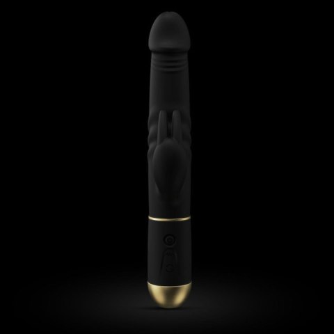 Wibrator Króliczek 3w1 Z Ruchomą Główką Czarno-Złoty - DORCEL FURIOUS RABBIT 2.0