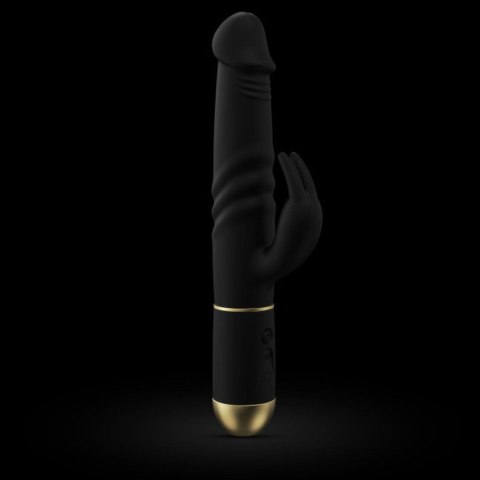 Wibrator Króliczek 3w1 Z Ruchomą Główką Czarno-Złoty - DORCEL FURIOUS RABBIT 2.0