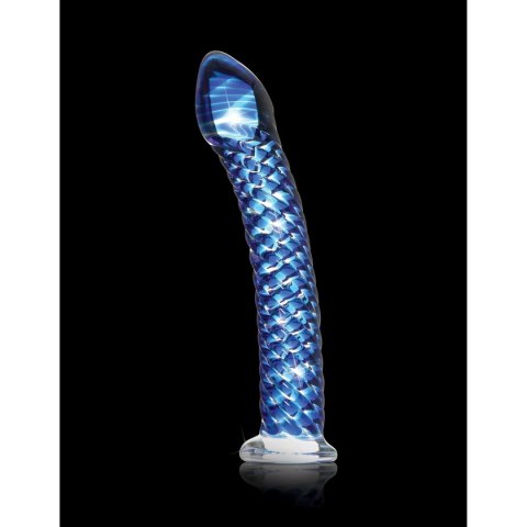 Dildo szklane teksturowane niebieskie 17.8cm No.29 Massager Icicles Pipedream