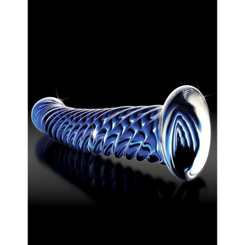 Dildo szklane teksturowane niebieskie 17.8cm No.29 Massager Icicles Pipedream
