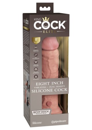 Miękki Silikonowy Wibrator Z Twardszym Rdzeniem 8 Inch Dual Density Vibe Cock Light King Cock King Cock