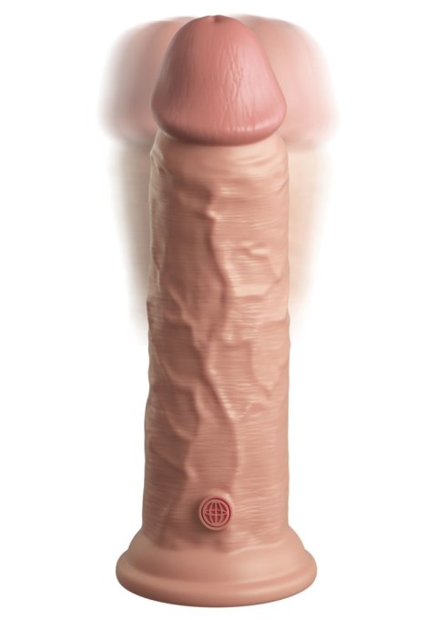 Miękki Silikonowy Wibrator Z Twardszym Rdzeniem 8 Inch Dual Density Vibe Cock Light King Cock King Cock