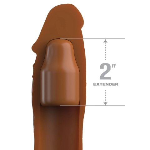 Nakładka na penisa 8" Sleeve with 2" Plug Fantasy X-tensions Elite Pipedream