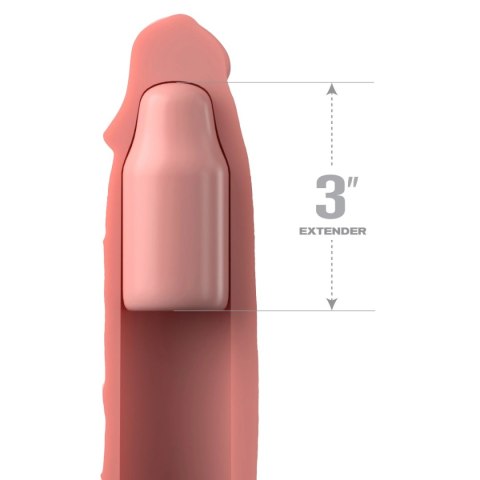 Nakładka na penisa 9" Sleeve with 3" Plug Fantasy X-tensions Elite Pipedream