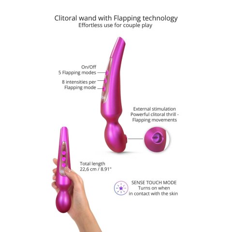 Stymulator Łechtaczki Pleaser Iridescent Berry 5 Trybów 8 Intensywności USB Ładowany - Pleaser