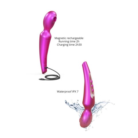 Stymulator Łechtaczki Pleaser Iridescent Berry 5 Trybów 8 Intensywności USB Ładowany - Pleaser
