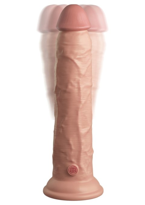 Sterowany Pilotem Miękki Silikonowy Wibrator Z Twardszym Rdzeniem 9 Inch Dual Density Vibe Cock Light King Cock King Cock