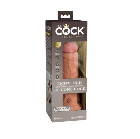 Wibrujące Dildo King Cock Elite Silicone Dual Density Cock 8 Pipedream King Cock