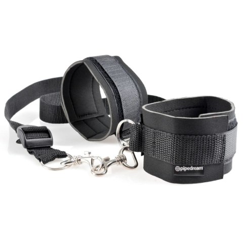 Zestaw do krępowania Cuff & Tether Set - Black Fetish Fantasy Series Pipedream