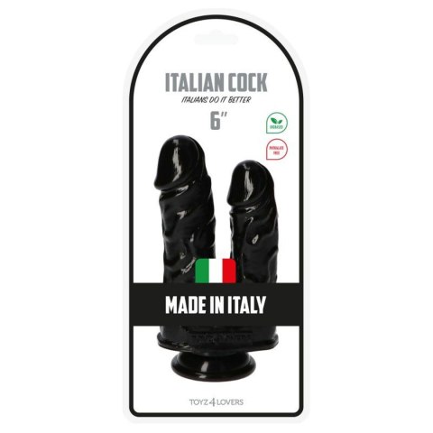 Dildo podwójne czarne 15.5cm Italian Cock MSX Distribution S.r.l.