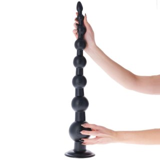 Korek analny kulkowy czarny 58.5cm MSX