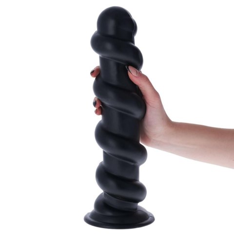 Korek analny żebrowany czarny 32cm MSX
