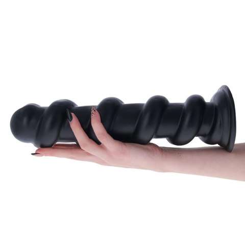 Korek analny żebrowany czarny 32cm MSX