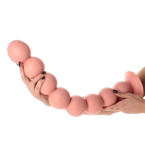 Korek analny kulkowy beżowy 58cm MSX