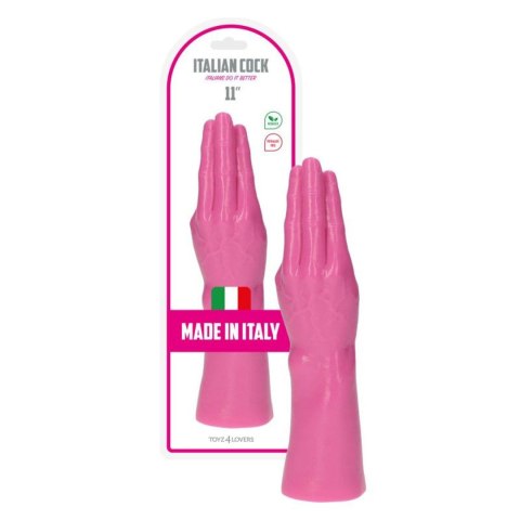 Dildo do fistingu różowe ręka 28cm