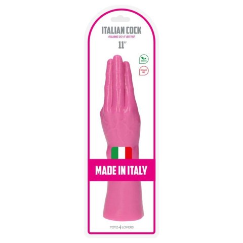 Dildo do fistingu różowe ręka 28cm