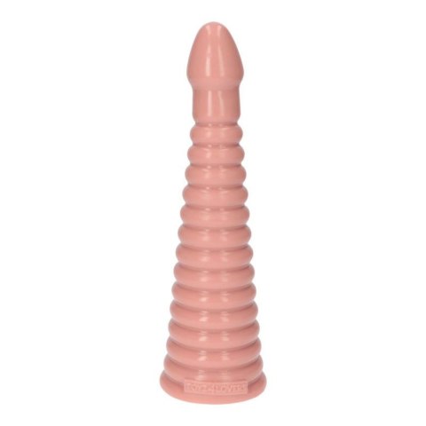 Korek analny żebrowany beżowy 26cm MSX