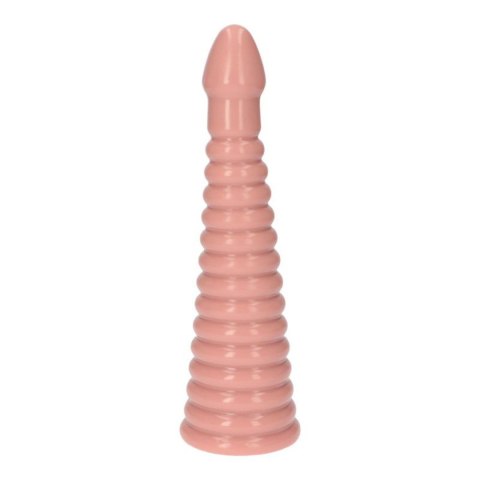 Korek analny żebrowany beżowy 26cm MSX