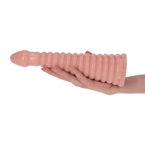Korek analny żebrowany beżowy 26cm MSX