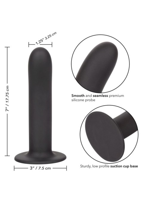 Sonda z hipoalergicznego silikonu czarna 7/17.75cm Calextics
