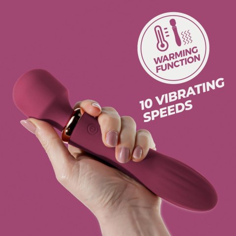 Masażer Crushious Dual Massage Wand Jinx 10 Trybów USB Ładowany Bordowy - Crushious