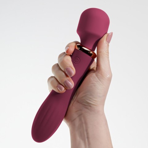 Masażer Crushious Dual Massage Wand Jinx 10 Trybów USB Ładowany Bordowy - Crushious