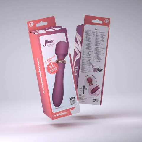 Masażer Crushious Dual Massage Wand Jinx 10 Trybów USB Ładowany Bordowy - Crushious