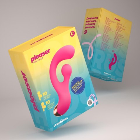 Wibrator Króliczek Z Rotacyjnym Stymulatorem Łechtaczki Silikonowy USB - CRUSHIOUS Pleaser