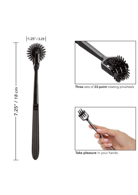 Koło Wartenberga CZARNE 18.5cm Scandal Trio Pleasure Wheel Black SCALA