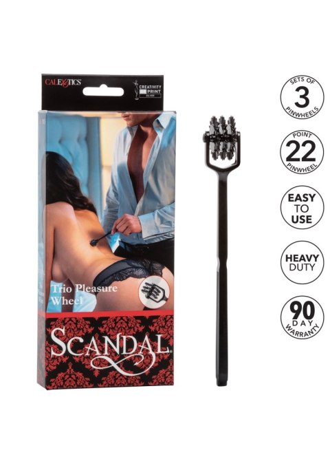 Koło Wartenberga CZARNE 18.5cm Scandal Trio Pleasure Wheel Black SCALA