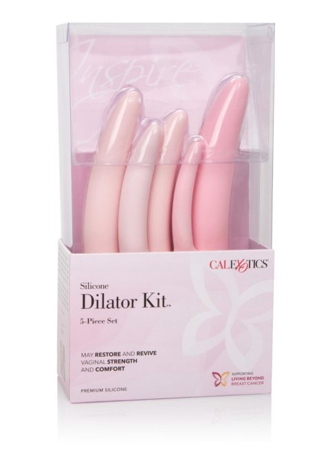 Zestaw dilatorów do ćwiczenia mięśni kegla pudrowy róż 5szt. Calextics