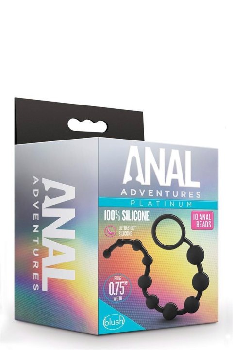 Kulki analne czarne ANAL ADVENTURES PLATINUM ANAL BEADS