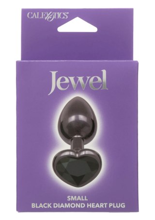 Diamond Heart Plug Small Black