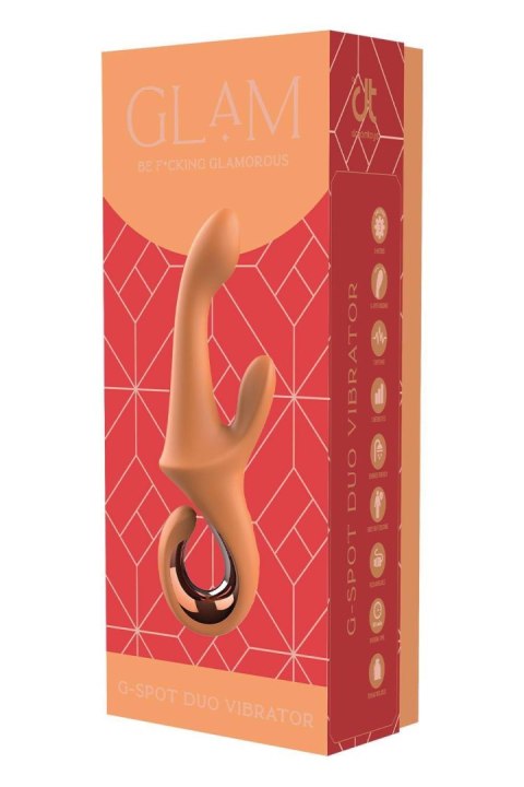 Wibrator Króliczek Z Ruchem Kołyszącym Trzysilnikowy Silikonowy IPX6 - GLAM G-SPOT DUO VIBRATOR