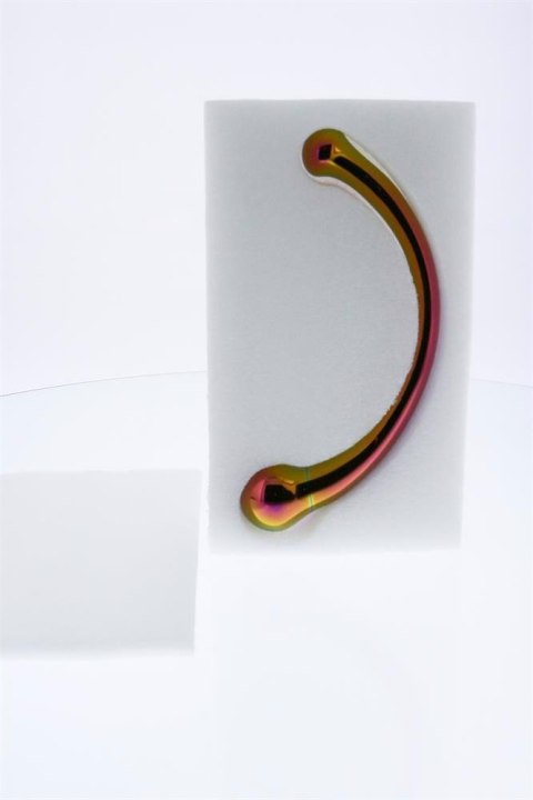 Dildo szklane zakrzywione fioletowe 21cm GLAMOUR GLASS CURVED BIG WAND TONGA
