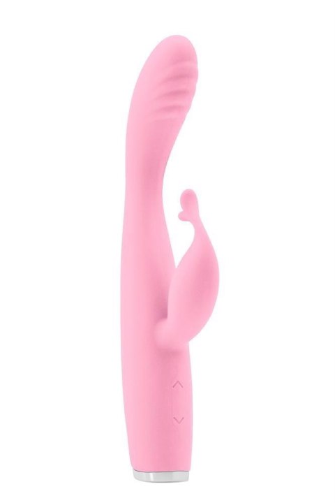 Smukły Wibrator Króliczek Z Silikonu Platynowego Różowy - LUXE SKYE PINK