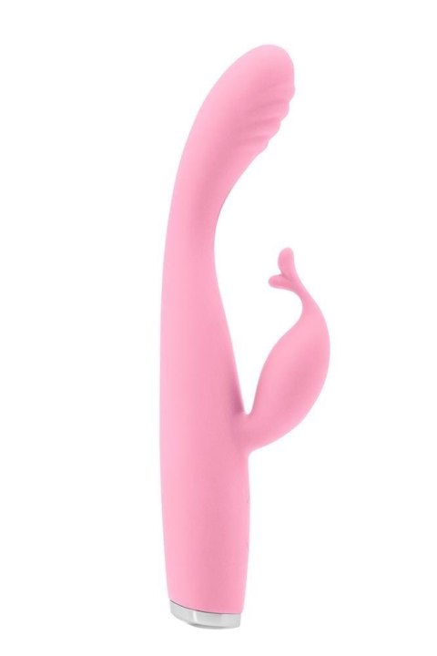 Smukły Wibrator Króliczek Z Silikonu Platynowego Różowy - LUXE SKYE PINK