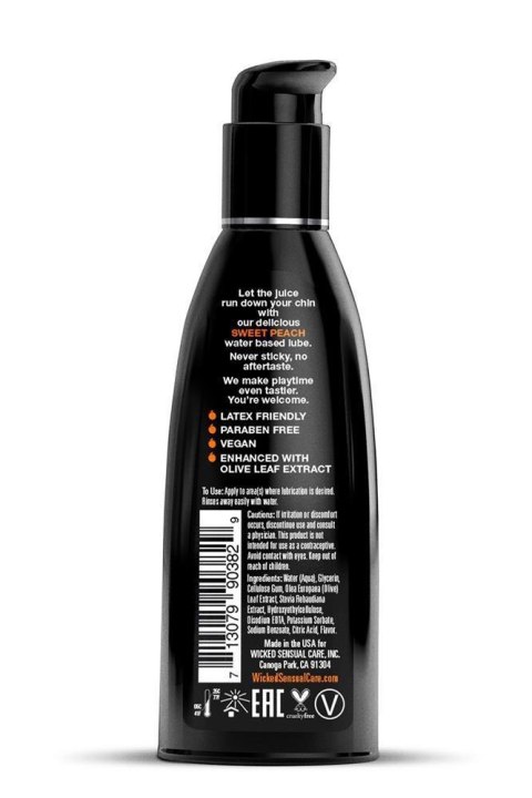 Lubrykant smakowy słodka brzoskwinia WICKED AQUA SWEET PEACH FLAVORED 60ml