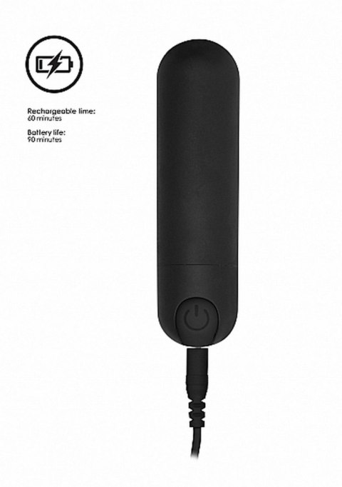 Wibrator Kulkowy USB Ładowany 10 Prędkości Czarny